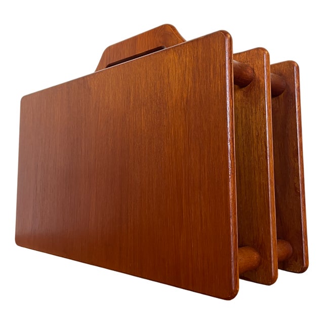 Vintage Danish Magazine Rack in Teak, 1960 For Sale