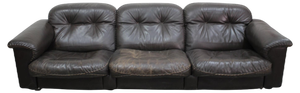 Adjustable DS-110 Three-Seater Sofa in Leather from De Sede, 1970s