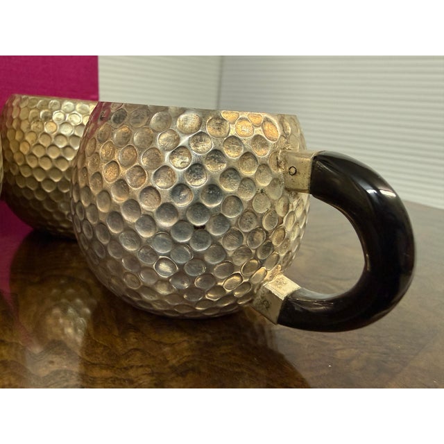 Early 21st Century Japanese Hammered Steel Tea-Set in Box For Sale - Image 5 of 12