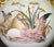 Metal Antique Royal Worcester Porcelain Dolphin Handled Gilt Vase With Pink Pelicans, 1884 #871 Aesthetic Movement For Sale - Image 7 of 14