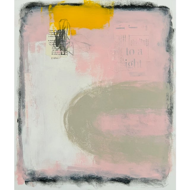 Contemporary "Fondant" Contemporary Original Abstract Painting on Paper For Sale - Image 3 of 4