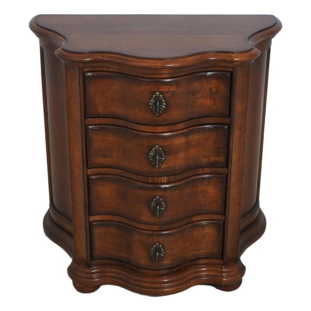 Century 4 Drawer Continental Style Nightstand Occasional Chest For Sale