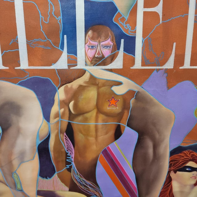 Roberto Nezzi, Michelangelo, Mixed Media on Canvas For Sale - Image 8 of 9