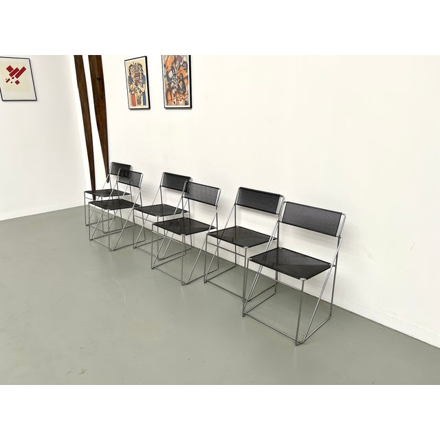 Nuova X-Line Chairs by Niels Jørgen Haugesen, 1977, Set of 6 For Sale - Image 4 of 18