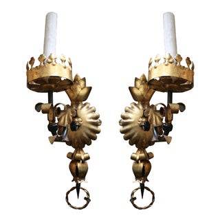 Vintage Hollywood Regency Italian Sconces - A Pair For Sale