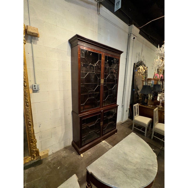 19th Century 19th C. English Mahogany Display Cabinet For Sale - Image 5 of 6