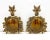 Early 20th Century Antique French Pair of Gilt Brass Filigree & Glass Rococo Style Perfume Bottles For Sale - Image 5 of 12