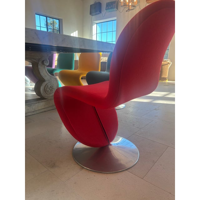 Late 20th Century Late 20th Century Attributed Verner Panton System 1-2-3 Swivel Chairs; Set of 12 For Sale - Image 5 of 12