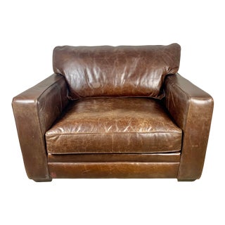 Authentic Ralph Lauren Leather Armchair C. 1980 For Sale