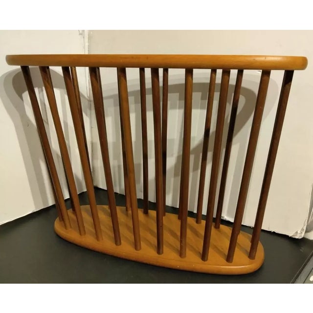 1960s Vintage Mid Century Modern Magazine Rack For Sale - Image 4 of 6