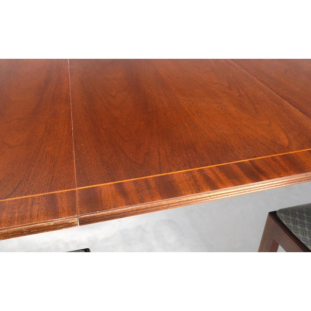 Brown Baker Charleston Collection Mahogany Banded Dining Table 6 Chairs Set - Set of 7 For Sale - Image 8 of 12