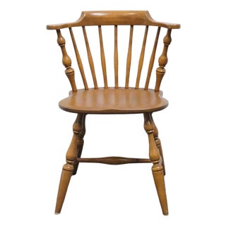Conant Ball Solid Hard Rock Maple Colonial Early American Spindle Back Dining Side Chair 3525 2111 For Sale