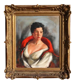 Jan De Ruth Portrait of Sonia, Oil Painting by Jan De Ruth c1950 circa 1950