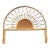 Vintage Boho Chic Sunburst Bent Rattan King Headboard For Sale