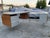 Metal Vintage Mid Century Modern Aluminum Gordon Bunshaft Style Retro Modernist Desk. Unmarked For Sale - Image 7 of 12