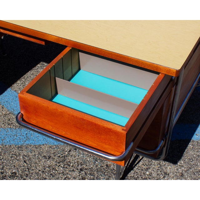 Heywood-Wakefield 1960s “Trimline” Desk by Kem Weber for Heywood Wakefield For Sale - Image 4 of 10