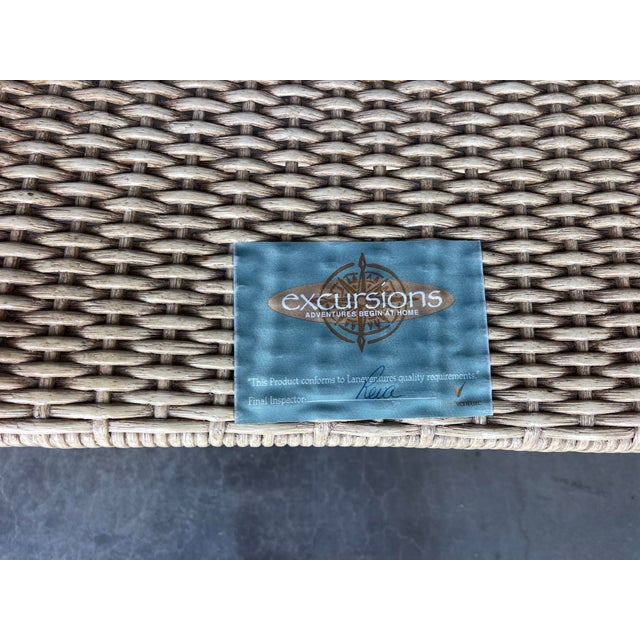 Custom Lane Venture Excursions Rattan Armchairs, a Pair For Sale - Image 9 of 11