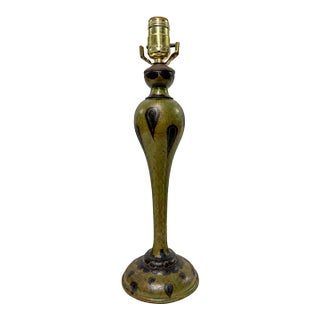 Anglo-Indian Kashmiri Papier-Mâché Art Nouveau Table Lamp, Circa 1900 For Sale