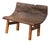 Early 20th Century French Rustic Hand-Carved Oak Bench From the Alps For Sale