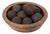 Wooden Bowl With 9 French Iron Boules For Sale