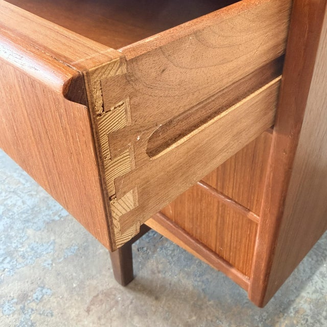 Large Vintage Danish Modern Teak Credenza or Highboard, Circa 1960s Mid Century For Sale In New York - Image 6 of 13