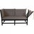 Børge Mogensen spoke-back sofa, model 1789, with a black lacquered beech frame and grey fabric cushions. The sofa is...