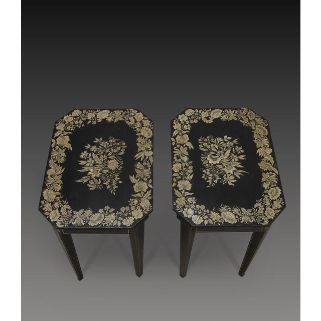 Regency Penwork Occasional Tables, 1820, Set of 2 For Sale - Image 6 of 13