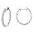 Natural 1 Carat Tw Diamond Eternity Inside Out 18mm Hoop Earrings - 2 Pieces For Sale