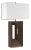 Susan Frank Parallux Table Lamp - Walnut & Weathered Brass For Sale