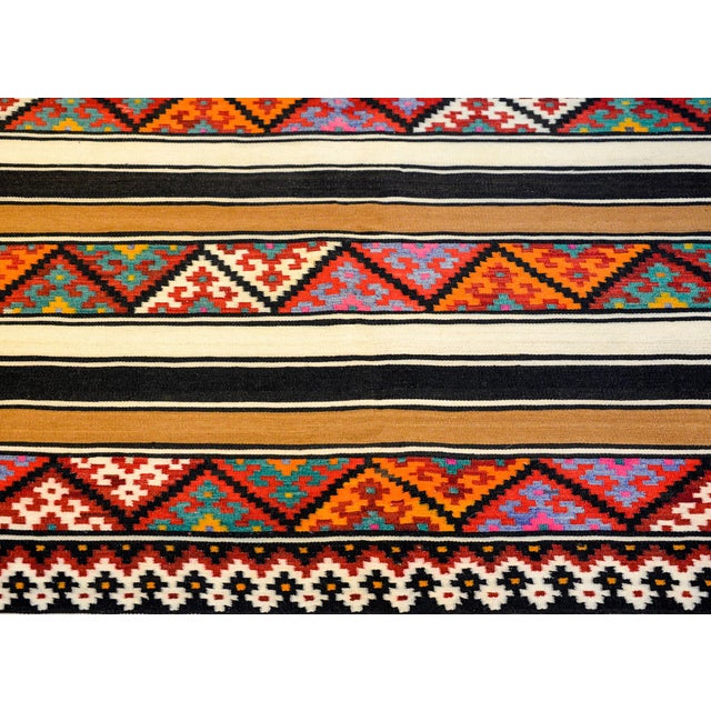 Persian Bold Vintage Zarand Kilim Runner For Sale - Image 3 of 8