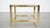 Vintage Hollywood Regency Side Table with Glass Top and Gold-Silver Mirror Edge For Sale - Image 4 of 12
