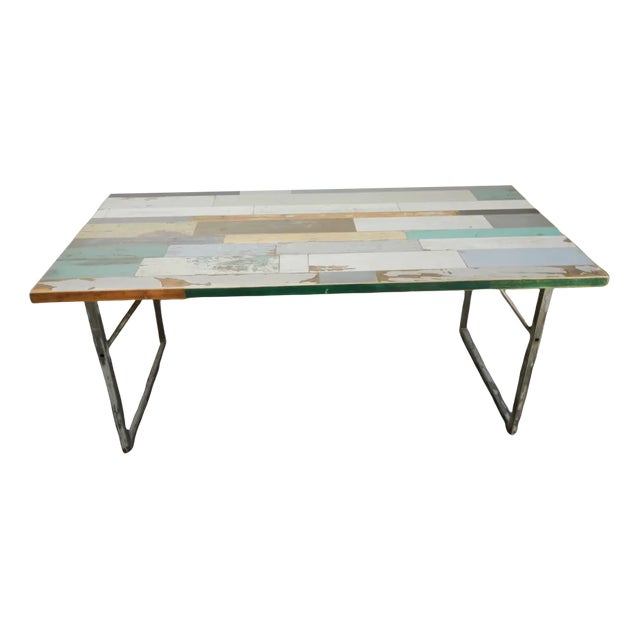 Patchwork Folding Table, 1960s For Sale