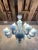 Contemporary Murano glass chandelier decorated in matte light-blue colour which makes it extremely modern and luxurious....