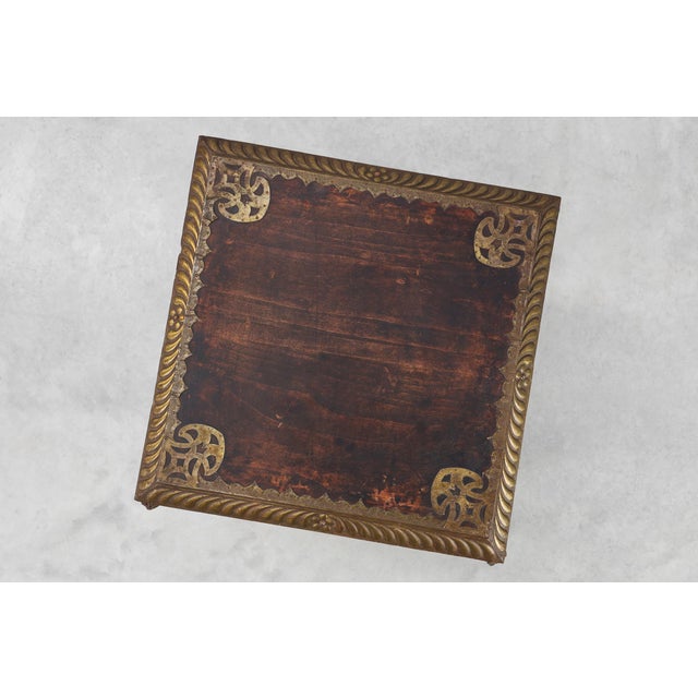 Arts & Crafts Side Table in Oak and Copper, 1890s For Sale - Image 9 of 12