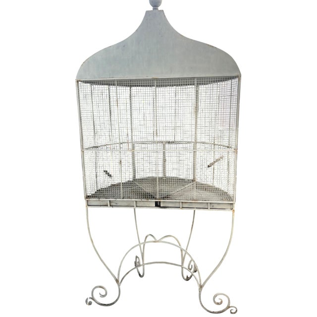 Currey & Company Vintage Monumental French Chateau-Style Birdcage For Sale - Image 4 of 11