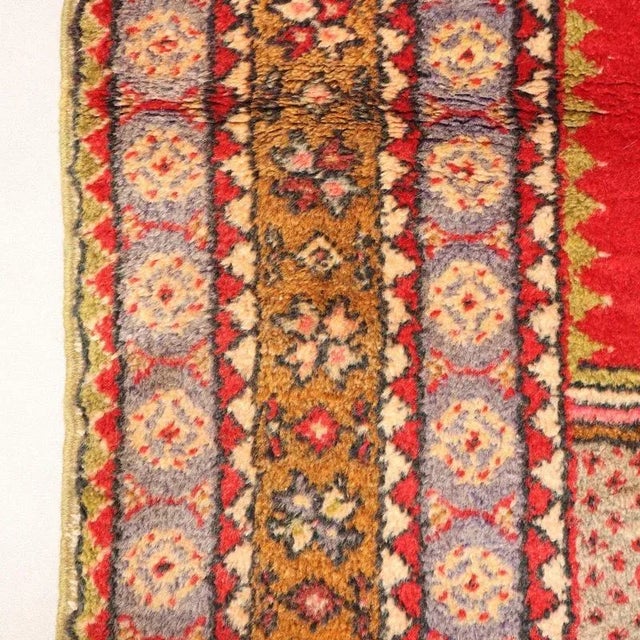 Red Vintage Turkish Kirsehir Rug For Sale - Image 8 of 10