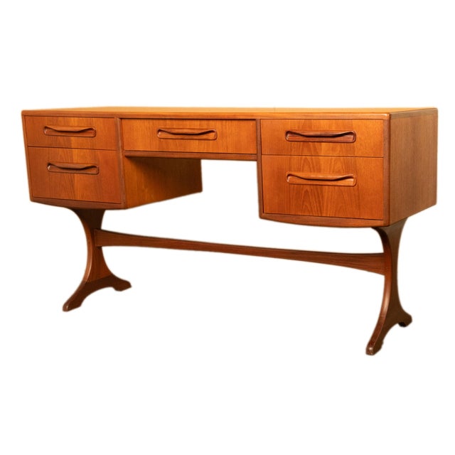 Original Mid Century Modern Danish Style Teak G Plan Furniture "Fresco" Desk Vanity by v. B. Wilkins, 1966 For Sale - Image 12 of 16