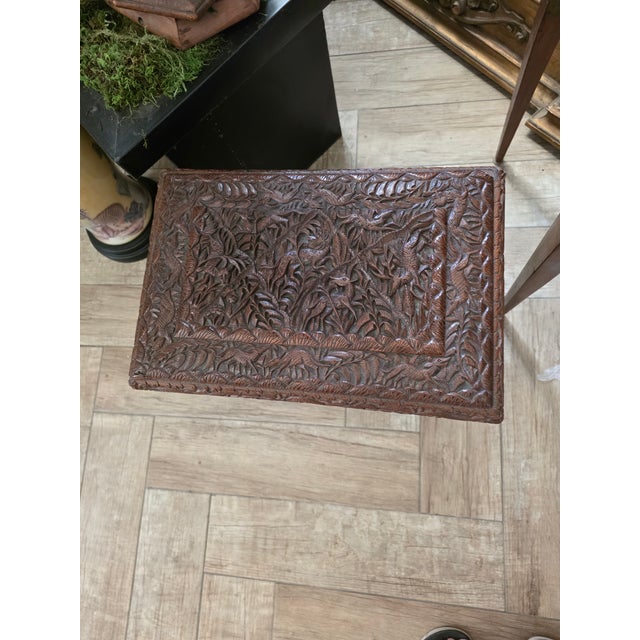 Heavily Carved Sandalwood Jewelry Chest For Sale - Image 14 of 17