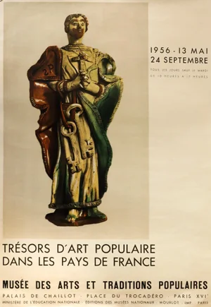 1956 Trésors d'Art Populaire, French Exhibition Poster