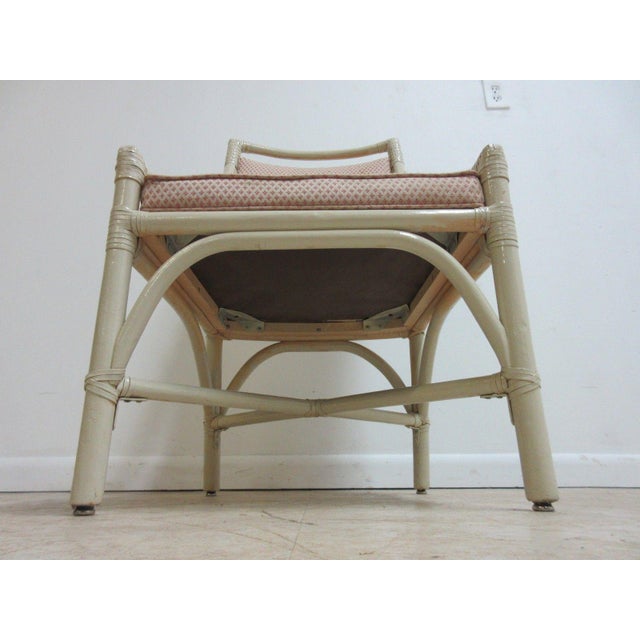 Vintage Mid-Century Rattan Regency Armchair For Sale In Philadelphia - Image 6 of 6