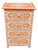 Hand‑Painted Moroccan Nightstand / Orange and White Zoua9 Woodwork For Sale