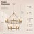 Bring timeless elegance to your home with this 47-inch large 2-tier brass chandelier, designed to create a stunning focal...