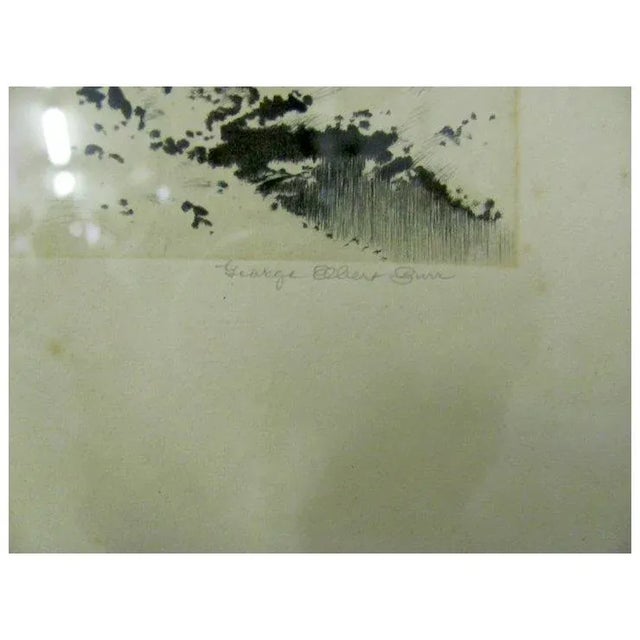 Arts & Crafts Signed George Elbert Burr Etching For Sale - Image 3 of 5