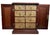 19th Century Victorian Antique Mahogany Brass and Burl Walnut Six Drawer Table Top Collectors Cabinet. This is a small...