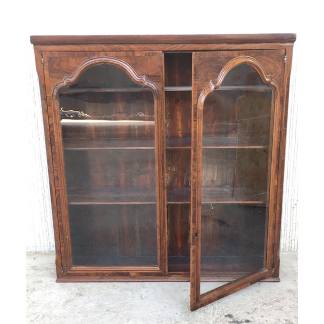 Late 19th Century French Provincial Plantation Style Walnut Vitrine, Bookcase, 19th Century For Sale - Image 5 of 18