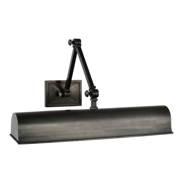 Alexa Hampton for Visual Comfort Signature Jane 18" Double Library Light in Gun Metal For Sale