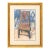 Illegibly Signed Abstract Chair Watercolor, 1986 For Sale