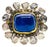 Bochic “Orient” Vintage Rose Cut Diamond & Tanzanite Ring Set 18K Gold & Silver For Sale