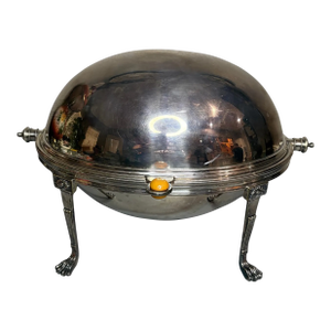 Vintage Carrington Hotel Silverplate Chafing Dish With Domed Lid & Claw Feet