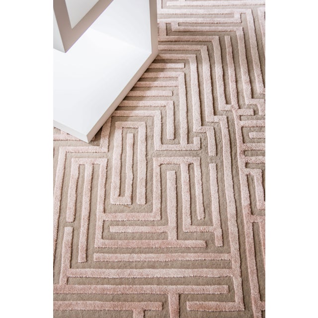 Sample Anatolia Maze Rug, Peony Pink, 12x12 For Sale - Image 4 of 5